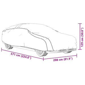Autoabdeckung Limousine Silber XXL