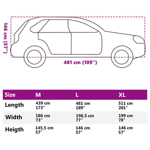 SUV Autoabdeckung Silber L