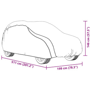 SUV Autoabdeckung Silber XL