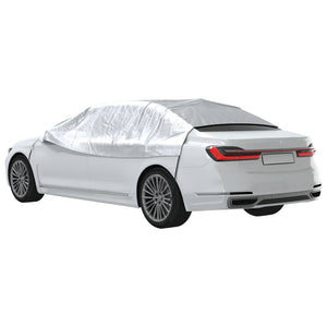 Auto Halbgarage Silber M PEVA