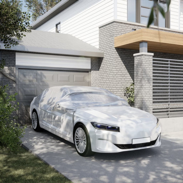 Auto Halbgarage Silber M PEVA