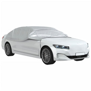 Auto Halbgarage Silber L PEVA