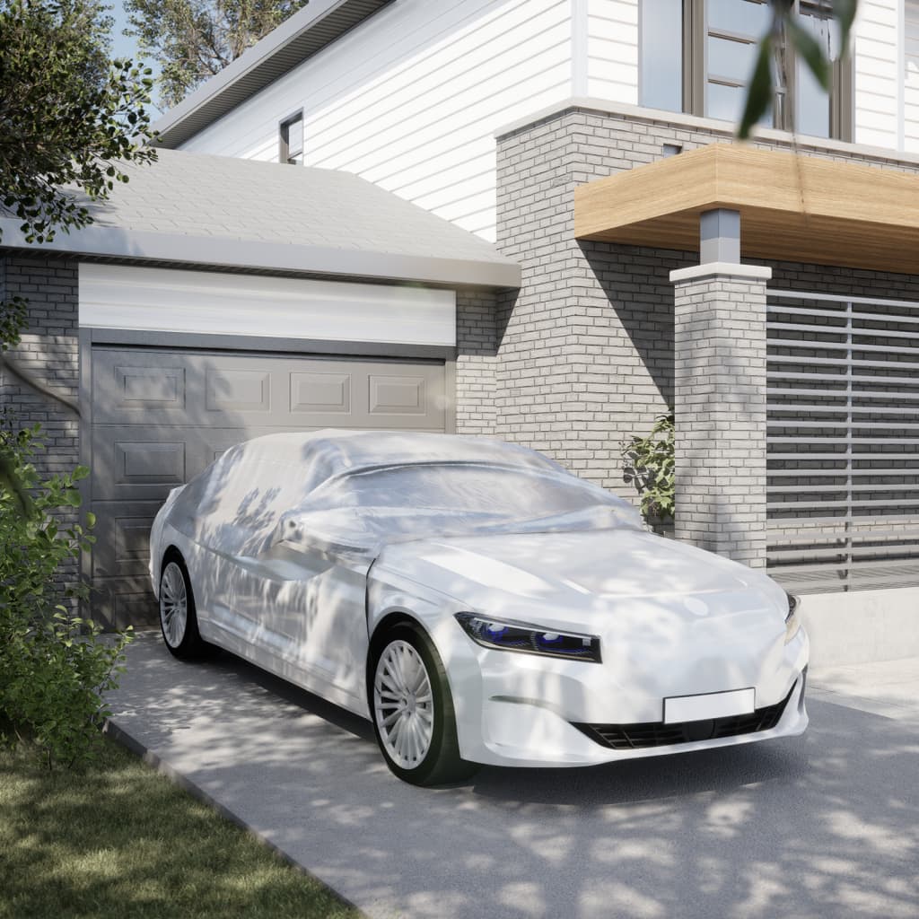 Auto Halbgarage Silber L PEVA