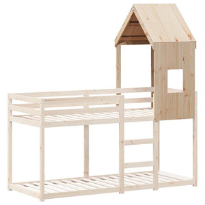 Kinderbett Dach 60x89x134,5 cm Kiefer Massivholz