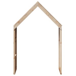 Kinderbett Dach 60x89x134,5 cm Kiefer Massivholz