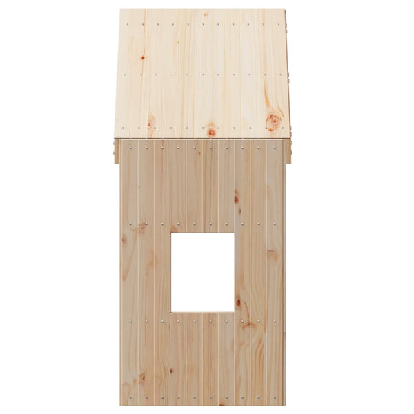 Kinderbett Dach 60x99x139,5 cm Kiefer Massivholz