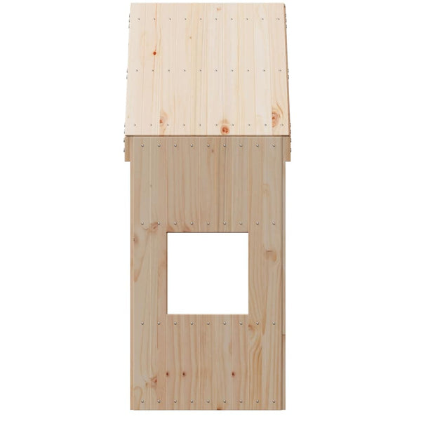 Kinderbett Dach Massivholz Kiefer 55x99x139,5 cm