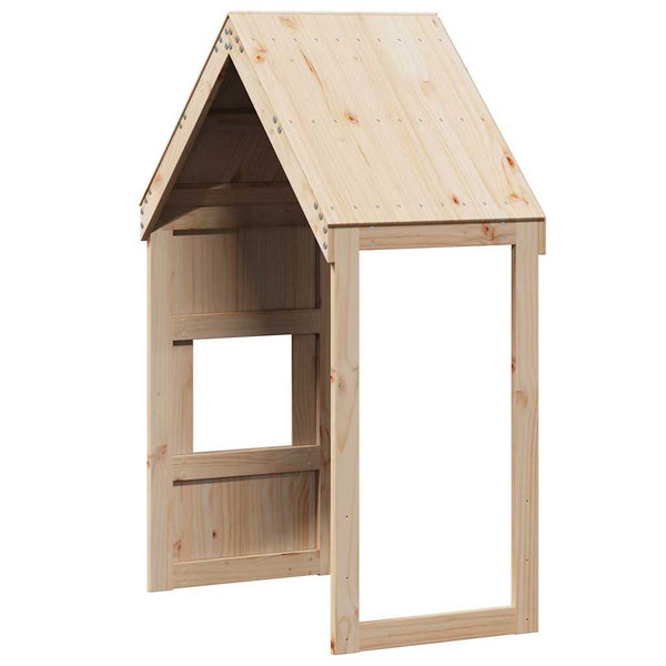 Kinderbett Dach Massivholz Kiefer 55x99x139,5 cm
