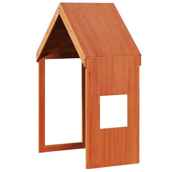 vidaXL Toit pour lit d'enfant Marron ciré 55x99x139,5 cm Bois massif