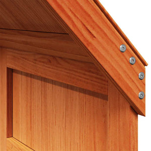 vidaXL Toit pour lit d'enfant Marron ciré 55x99x139,5 cm Bois massif