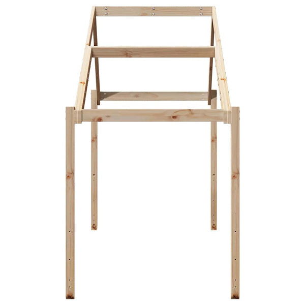 Kinderbett Dach Massivholz Kiefer 213x85,5x144,5 cm