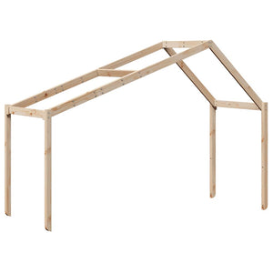 Kinderbett Dach Massivholz Kiefer 203x95,5x142 cm
