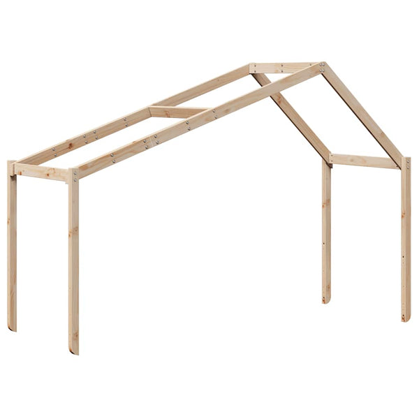 Kinderbett Dach Massivholz Kiefer 203x95,5x142 cm