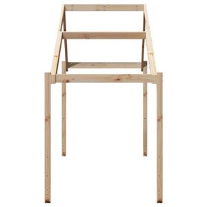 Kinderbett Dach Massivholz Kiefer 203x95,5x142 cm