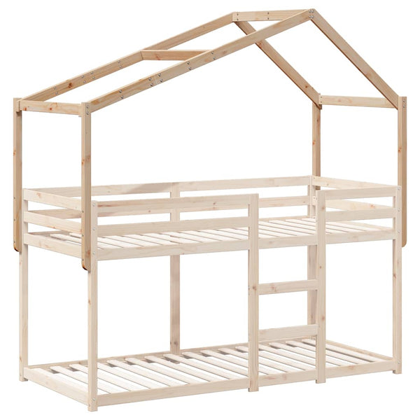 Kinderbett Dach 203x80,5x142 cm Kiefer Massivholz