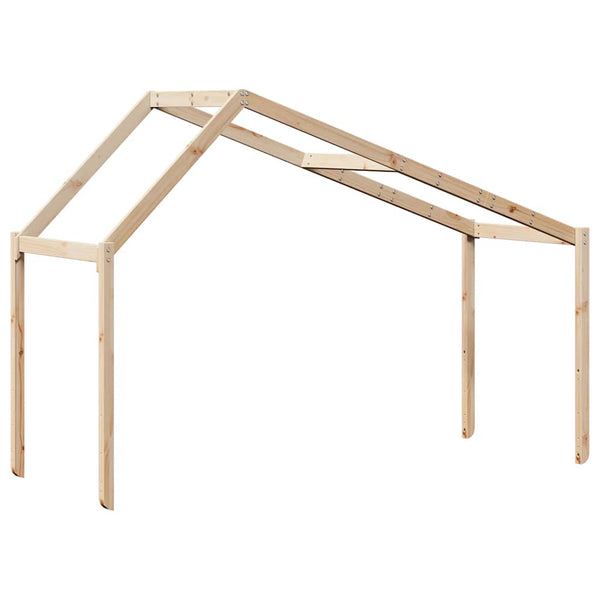 Kinderbett Dach 203x80,5x142 cm Kiefer Massivholz