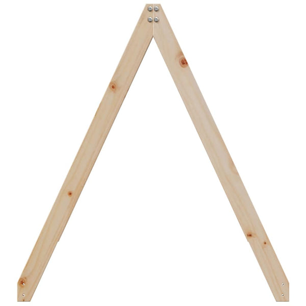 Kinderbett Dach Massivholz Kiefer 209x85,5x88 cm
