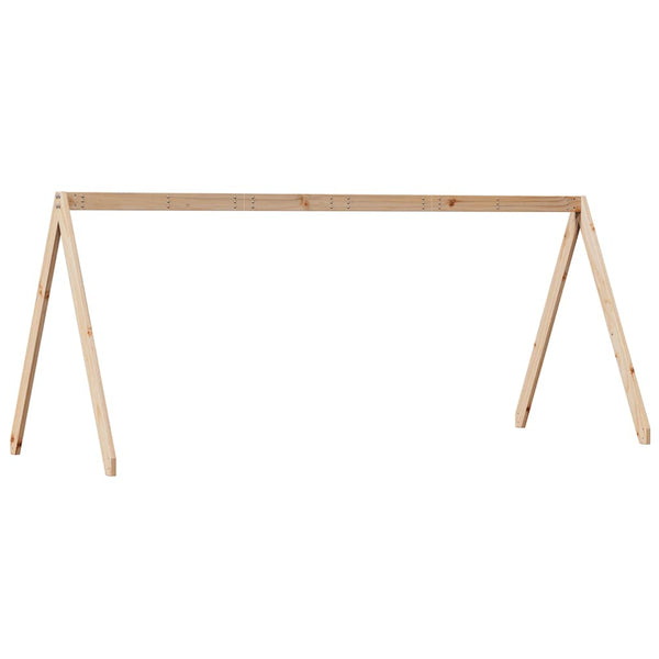 Kinderbett Dach Massivholz Kiefer 209x85,5x88 cm