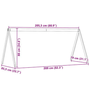 Kinderbett Dach Massivholz Kiefer 209x85,5x88 cm