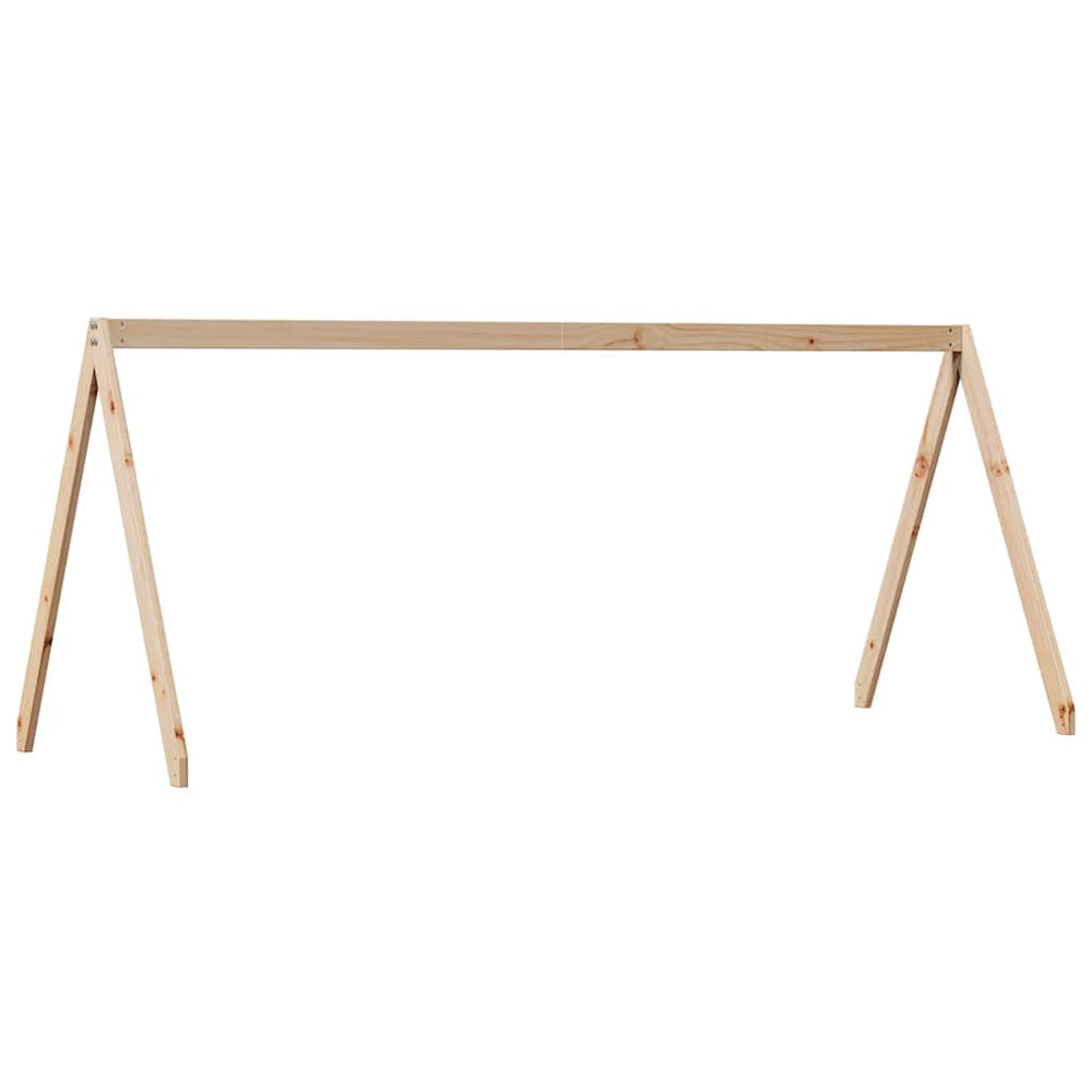 Kinderbett Dach Kiefer Massivholz 199x95,5x88 cm
