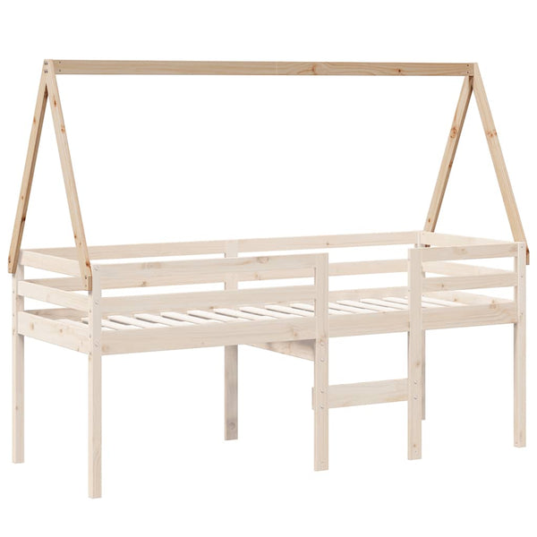 Kinderbett Dach 199x80,5x88 cm Kiefer Massivholz