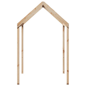Kinderbett Dach Massivholz Kiefer 217x95,5x159 cm