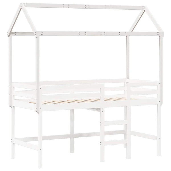 vidaXL Toit de lit enfant Blanc 207x95,5x159 cm Bois de pin massif
