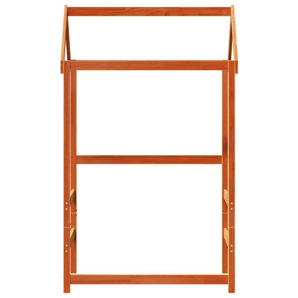 vidaXL Toit de lit enfant Marron miel 108x70x176,5 cm Bois de pin massif