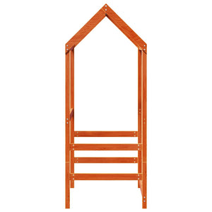 vidaXL Toit de lit enfant Marron miel 108x70x176,5 cm Bois de pin massif