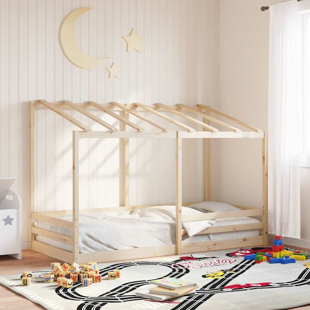 Kinderbett mit Dach 90x200 cm Kiefernholz