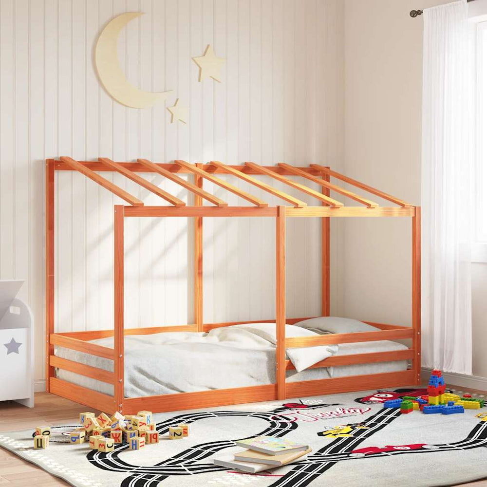 Kinderbett mit Dach 80x200 cm Kiefer Massivholz