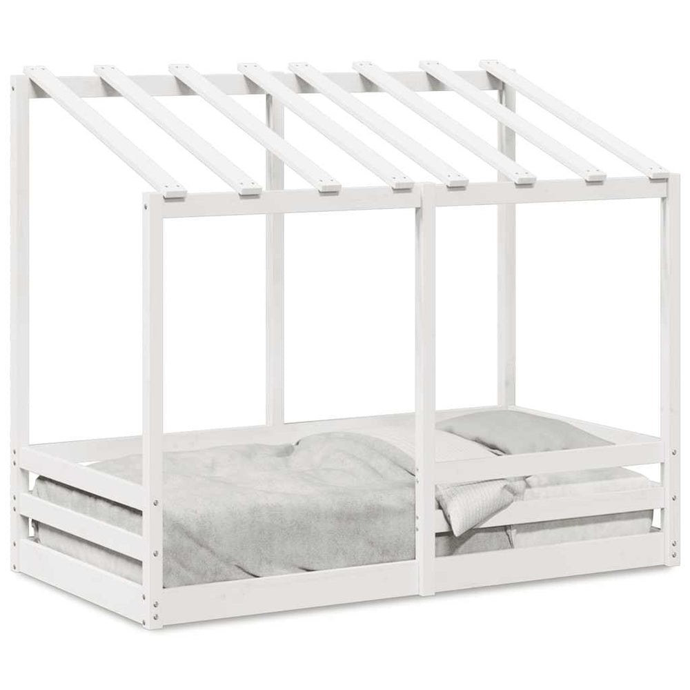 Kinderbett mit Dach 70x140 cm Kiefer Massivholz