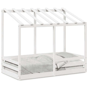 Kinderbett mit Dach 70x140 cm Kiefer Massivholz