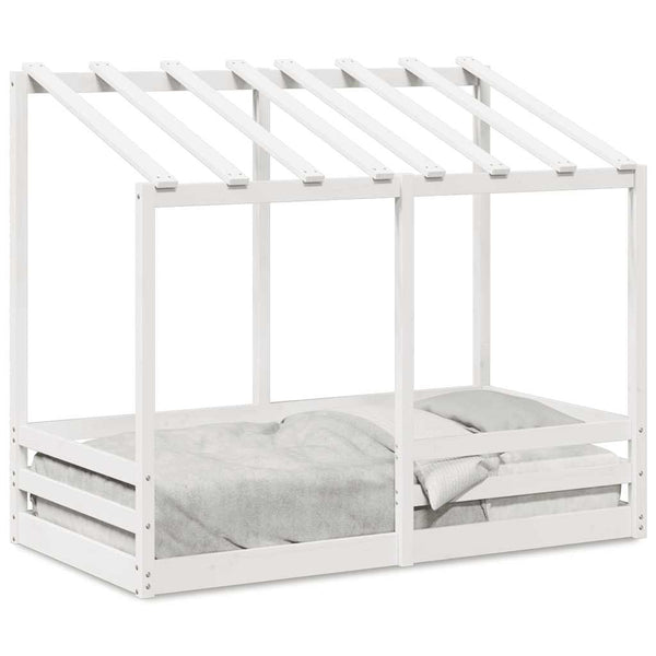 Kinderbett mit Dach 70x140 cm Kiefer Massivholz