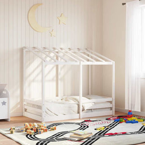 Kinderbett mit Dach 70x140 cm Kiefer Massivholz
