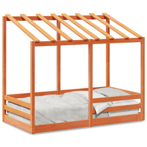 Kinderbett mit Dach 70x140 cm Kiefer Massivholz