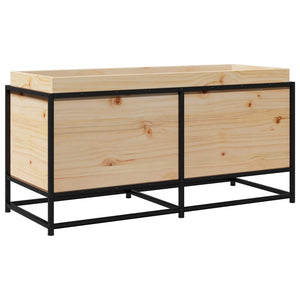 Massiver Pflanzkübel aus Kiefernholz 100x40x50 cm