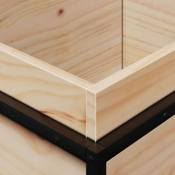 Massiver Pflanzkübel aus Kiefernholz 100x40x50 cm