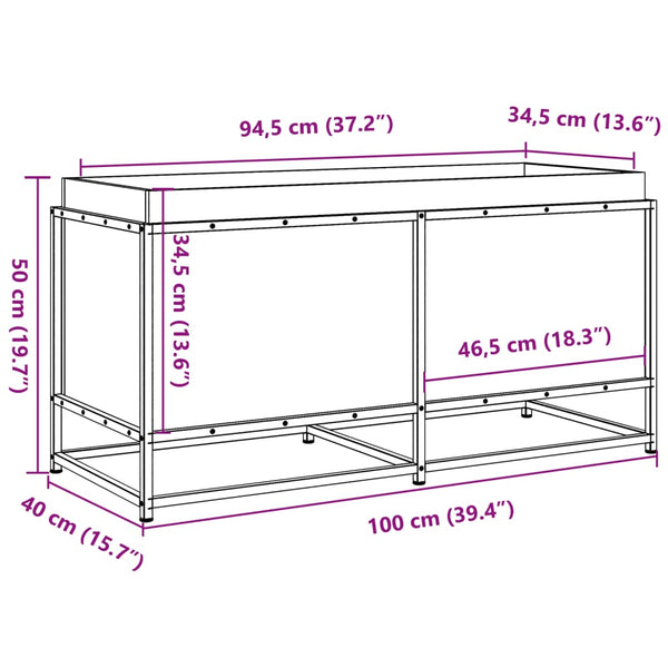 Pflanzkübel 100x40x50 cm, Kiefernholz Imprägniert