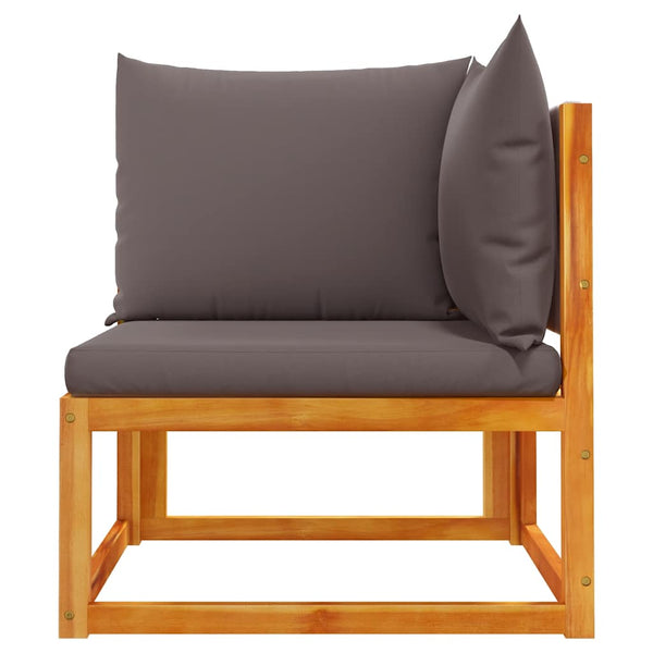Gartensofa Ecke Akazie mit Kissen