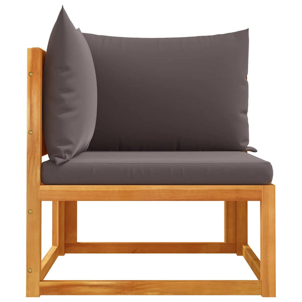 Gartensofa Ecke Akazie mit Kissen