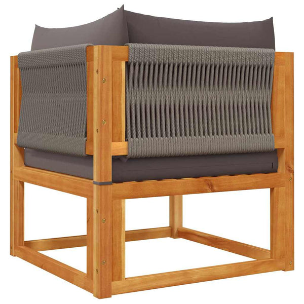 Gartensofa Ecke Akazie mit Kissen