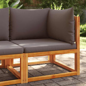 Gartensofa Ecke Akazie mit Kissen