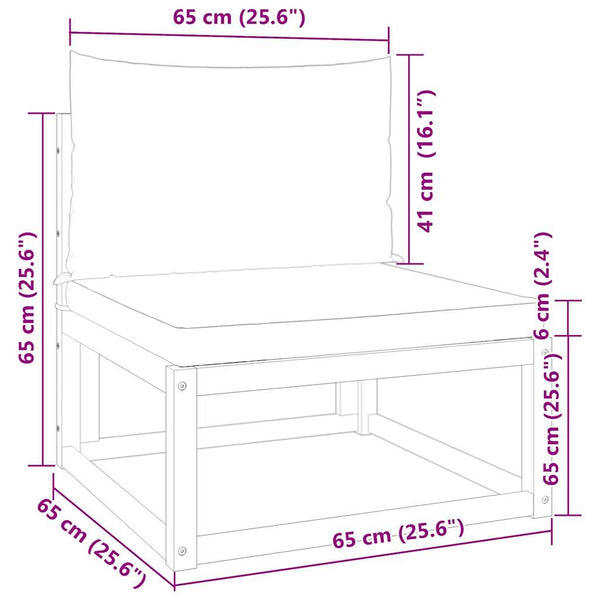 Gartensofa Akazie Holz & Seil