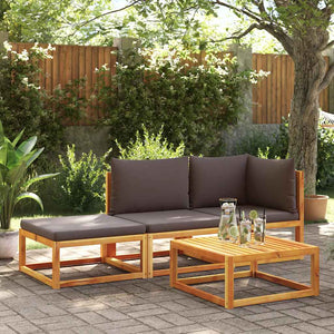 2-Sitzer Gartensofa Akazie mit Kissen