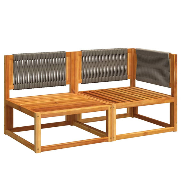 2-Sitzer Gartensofa Akazie mit Kissen