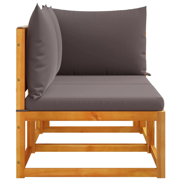 2-Sitzer Gartensofa Akazie mit Kissen