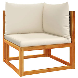 Gartensofa Ecke Akazie & Rattan mit Kissen