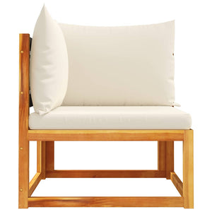 Gartensofa Ecke Akazie & Rattan mit Kissen