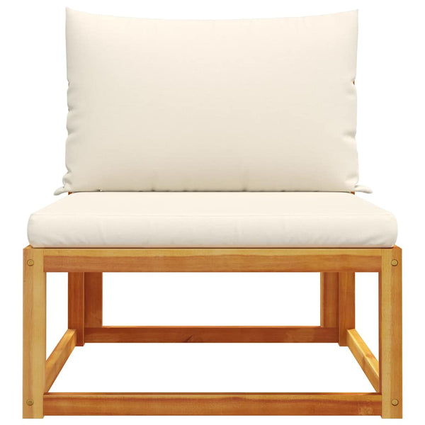 Gartensofa Akazie Rattan ohne Armlehne